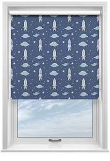 Blast Off, Celestial Blue - Twist&Fit Roller Blind